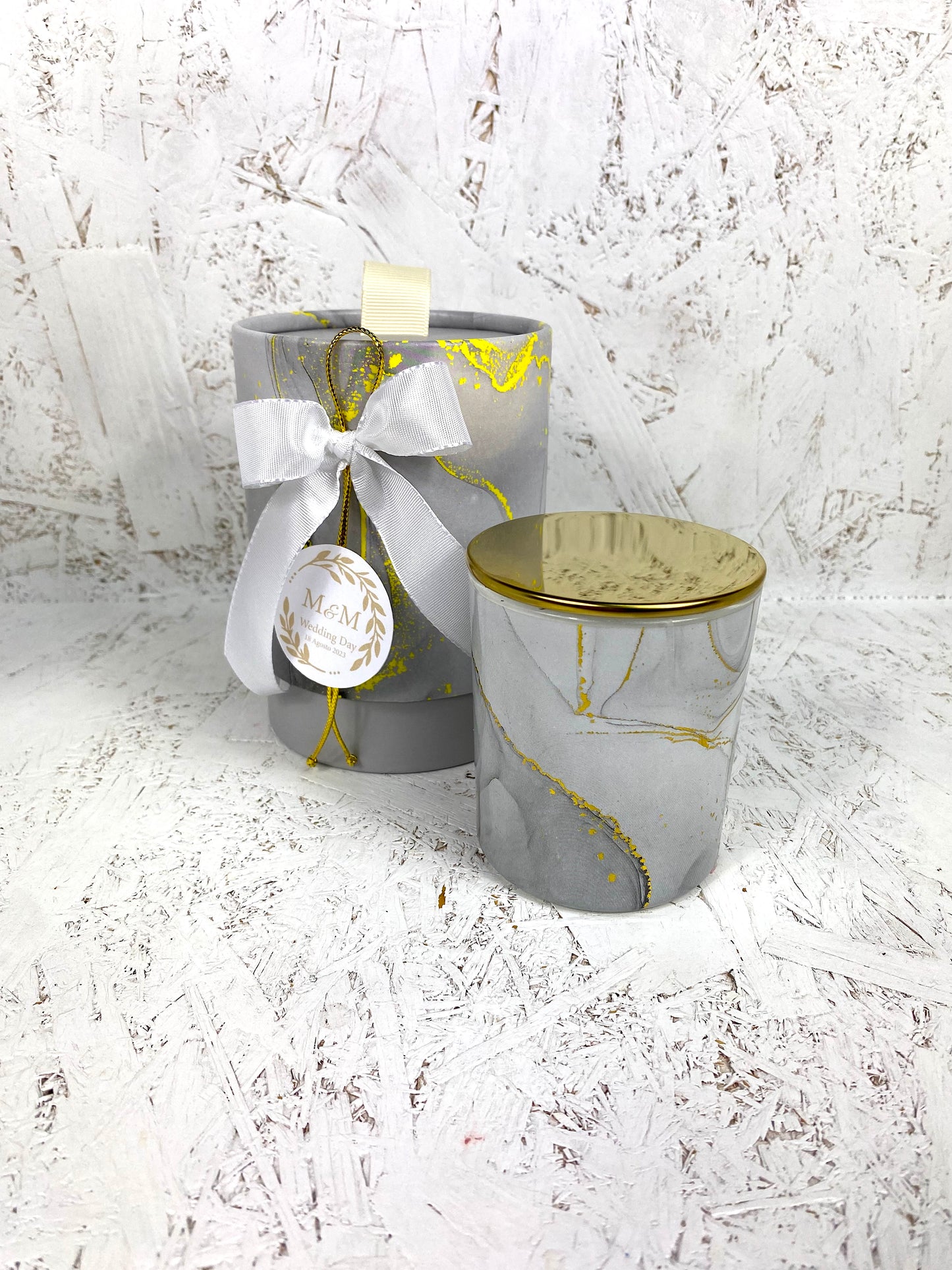 Bomboniera | Candela Effetto Marmo